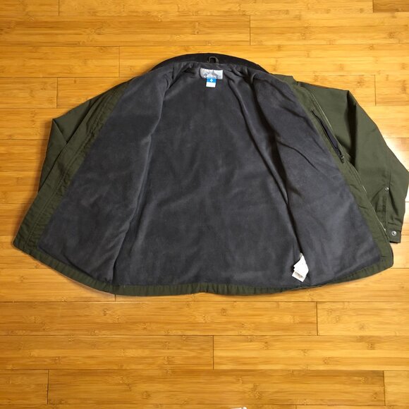 Barn Jacket Columbia Coat Like New Olive Green Fleeced Lined Insulated Jacket - Picture 6 of 13